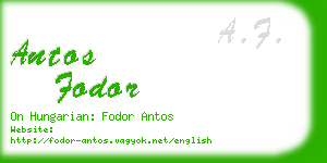 antos fodor business card